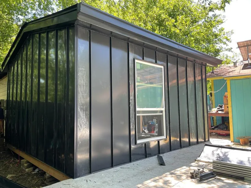 Black standing seam metal wall panels for Metal Roof Installation in Moorpark